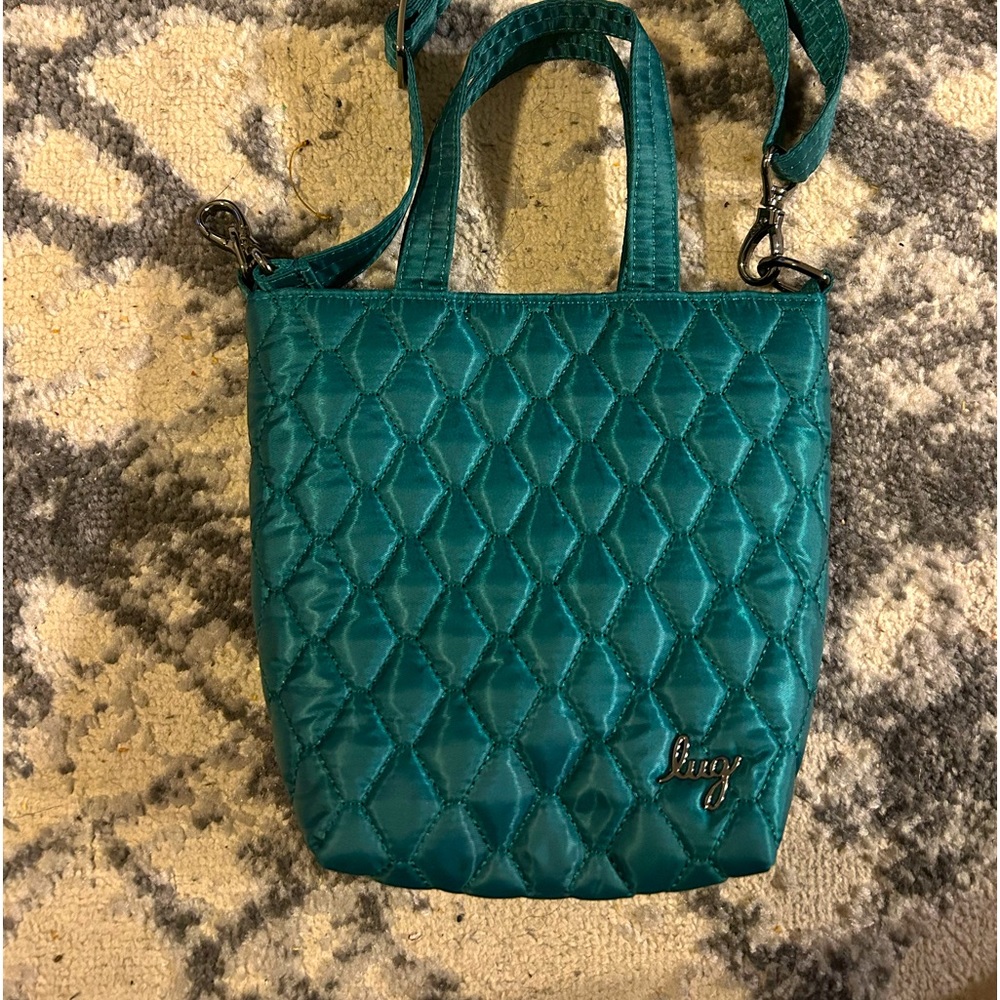 LUG TIPTOE  LUXE CROSSBODY TOTE IN SAGE